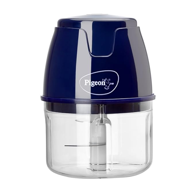 Pigeon Zoom Electric Chopper 350 ml, Portable with 3 Stainless Steel Blades for Effortlessly Chopping Vegetables and Fruits - Green, 30 Watts